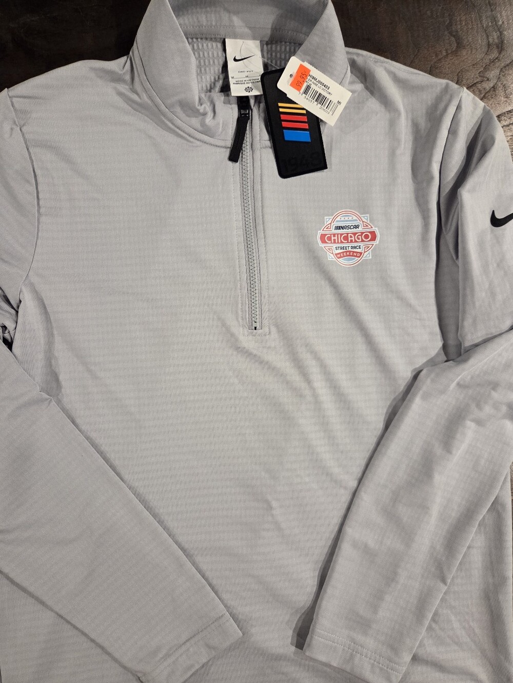 Chicago Nascar Street Race Nike Dri-fit Quarter Zip Jacket Mens Size Medium